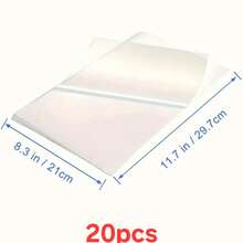 50 张 A4 尺寸 100% 透明不干胶纸、可打印标签、亮面乙烯基贴纸，适用于喷墨打印机 - 透明 - 查看 8