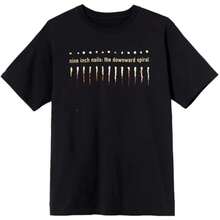 Camiseta de manga corta para hombres y mujeres con estampado gráfico de la banda Nine Inch Nails, casual, suelta, de  para exteriores, para verano, otoño e invierno - Negro - Ver 1