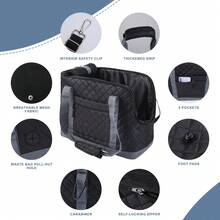 Foldable Pet Carrier - Portable Dog Carrier, Lightweight & Breathable, Zipper Closure, Suitable For Cats/Small Dogs, Ideal Choice For Pet Owners - Black - View 7