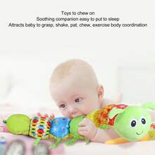 Juguete musical de peluche para bebé, juguete interactivo suave para dormir con sonajero y luces para niños y niñas recién nacidos, cocodrilo - Multicolor - Ver 5