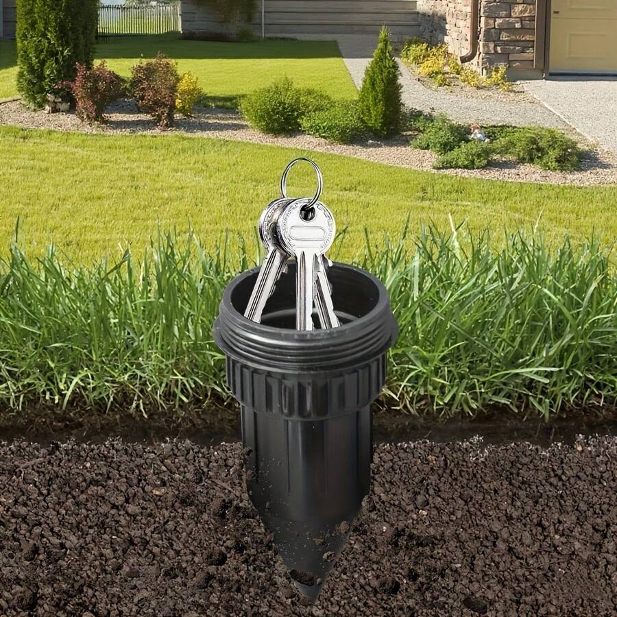 1pc Realistic Key Hider Sprinkler, Outdoor Garden Yard Lawn Key Box, Easy To Insert Into Garden Lawn