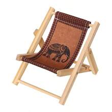 1件装木质沙滩椅手机支架，桌面平板电脑支架，摄影道具 - 推荐作为节日礼物、生日礼物、情人节礼物、完美礼物、送给她的礼物 - 彩色 - 查看 5