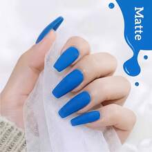 Sơn móng tay dạng gel màu xanh dương tươi sáng 16ml, màu sắc rực rỡ của bầu trời mùa hè, thích hợp cho kỳ nghỉ biển, làm móng chân, nghệ thuật vẽ móng, cần tẩy rửa bằng đèn UV LED. Sơn gel cần lớp sơn lót và lớp sơn phủ. - Màu xanh lam - Xem 8