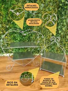 Set Of 4 Round Low Trays (25cm And 20cm) For Party Decoration - Silver - View 4