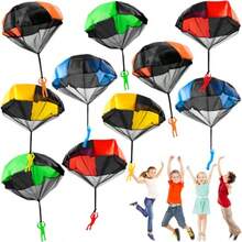 OJYUDD 10 Pack Parachute Toy For Tangle Free Figures Parachute Throwing Flying Toys Parachute For BoysGirls Indoor And Outdoor Gift Party Favors 5 ColorsFull Of Fun - 如圖所示 - 查看 2