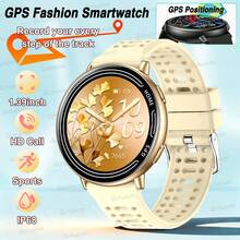 GUHUAVMI 2026 新款女士时尚 GPS 运动智能手表，1.39 英寸 360*360 高清全触控屏，超薄机身，内置 GPS 定位，蓝牙通话，语音助手，DIY 表盘，快门控制，音乐播放，女性生理期提醒，时尚可穿戴设计，100 多种运动模式 - 彩色 - 查看 17