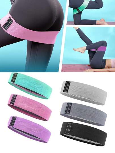 3 piezas Bandas elásticas de resistencia para glúteos, bandas de yoga, bandas de fitness anchas para piernas, entrenamiento de glúteos para ejercicio al aire libre