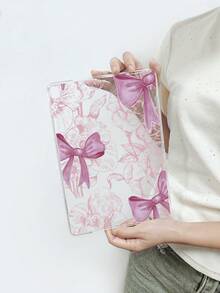 Bow-Knot Sweet Style Floral Bow Transparent Shockproof Aesthetic IPad Protective Case, Compatible With IPad 11th Generation, IPad A16, 10th Generation IPad And Other IPad Models - Clear - View 35