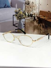 Women's Metal Cat Eye Eyeglass Frame - HF25801/DOURADO - 查看 4