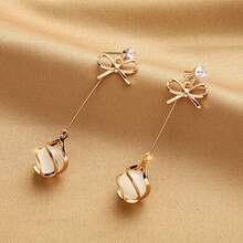 一对蝴蝶猫眼石耳环，优雅时尚的女士耳环 - 彩色 - 查看 6