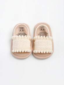 Infant Infant Girls Summer Sandals With RetroSoft Sole Newborn Toddler First Walker Crib Dress Shoes - Apricot - View 9