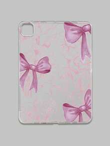 Bow-Knot Sweet Style Floral Bow Transparent Shockproof Aesthetic IPad Protective Case, Compatible With IPad 11th Generation, IPad A16, 10th Generation IPad And Other IPad Models - Clear - View 25