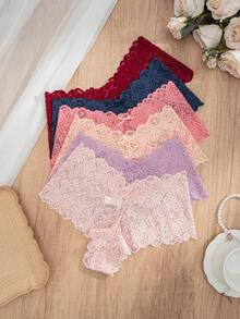 Bộ 6 chiếc quần lót bikini ren gợi cảm dành cho nữ - Nhiều màu - Xem 6