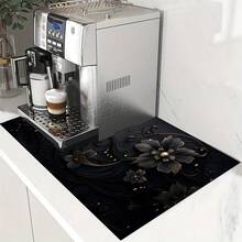 1pc 3D Flower Pattern Absorbent Drying Mat, Kitchen Decor Coffee Machine Mat, Handmade Coffee Pot Draining Pad, Kitchen Floor Mat, Dining Table Mat, Kitchen Counter Dish Drying Mat, Breakfast Mat, Anti-Slip Heat Resistant Draining Mat, Diatomite Draining Mat, Hides Stains, Super Absorbent Kitchen Mat, Easy To Clean Dish Rack Mat, Suitable For Kitchen, Dining Table, Cafe, Bar, Holidays, Parties, Home Decor, Holiday Gifts - Multicolor - View 11