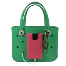 Baby Pink Plastic Phone Case Holder Accessory Compatible With Bogg Bags For Beach Tote Bag Keeps Phone Handy And Secure 1 PC - 淺粉色 - 查看 1