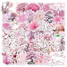 Sakura Plant Cute Funny Cartoon Aesthetic Stickers, Waterproof Vinyl Decals Suitable For Adults, Teens, Decorating Luggage, Water Bottles, DIY, Phones, Laptops, Skateboards, Helmets Scrapbook Supplies Funny Stickers Scrapbooking Supplies Kindle - Cherry Blossom Plants - View 1