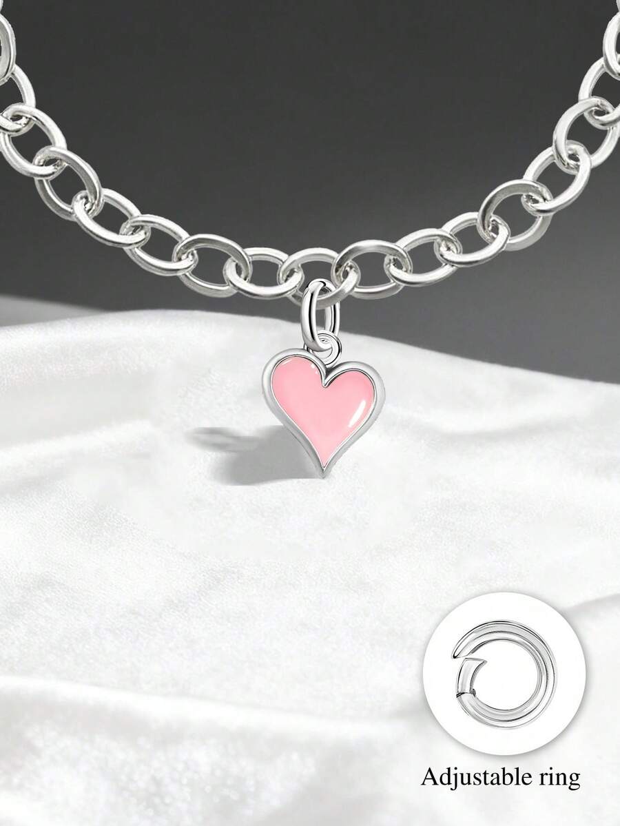 1pc Minimalist Unique Water Drop Heart Shaped Pendant, DIY Crafting, Delicate Jewelry Accessory, Unisex - Style 2 - View 1