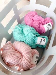 [Okidoki]Knitted Iceland Yarn Hat, Scarf, Shawl, Bag, Tapestry, Chunky Knit Ins Style, Crochet Hand Knitted, Ukraine Iceland Yarn, Approx. 0.8mm Sweater Yarn - Multicolor - View 4