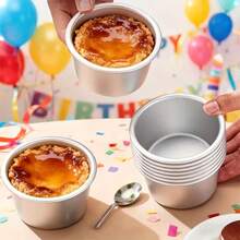 1pc/5pcs/10pcs Aluminum Round Tart Mold - Suitable For Cheesecake, Tart, Ice Cream, Caramel And Other Dessert Making - Multicolor - View 2