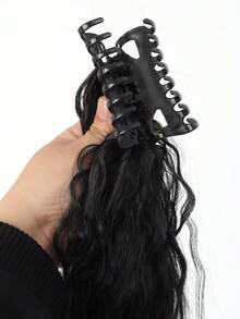 16英寸瀑布式直马尾假发，带夹子，半扎发，高冠，假马尾，与Hot Girl Girl Group假发辫子款式相同 - 彩色 - 查看 8