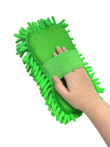 1pc Premium Ultra-Fine Fiber Car Wash Sponge Glove - Scratch-Free Sponge - Faux Wool Fiber Car Wash Sponge - Ultra-Fine Fiber Car Wash Glove Suitable For Cars, Trucks, SUVs, Boats, RVs Cleaning Tool - Type a - View 13