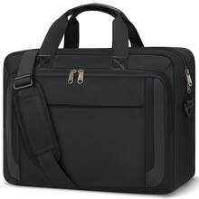 NEWHEY 15.6/17.3 Inch Men's Business Laptop Bag, Large Capacity Briefcase Fits A4 Documents, Water-Resistant, 3-In-1 Shock-Proof Messenger Bag For Business, Travel, Interview, Office, School - Multicolor - View 13