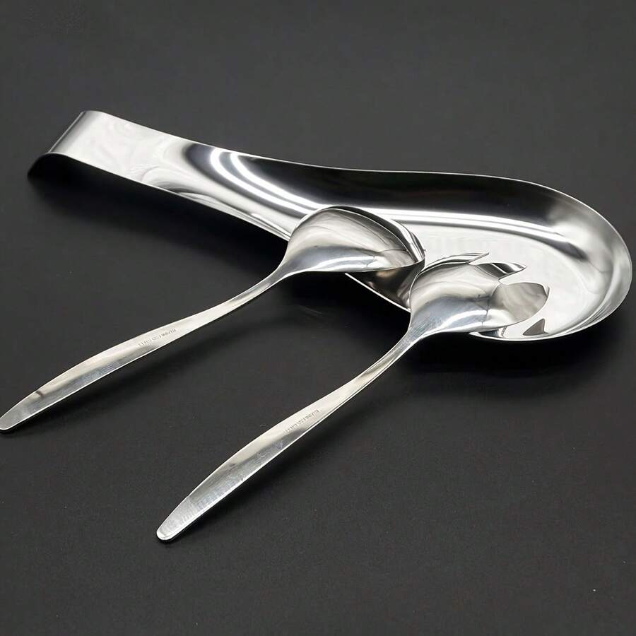 1pc Stainless Steel Cutlery Holder Tray, Soup Spoon Divider Hot Pot Soup Spoon Plate Self-Serve Food Clip Cutlery Rack Dish Rack Soup Spoon Mat Soup Spoon Rack Tray, Home Kitchen Thick Soup Spoon Rack - Multicolor - View 1