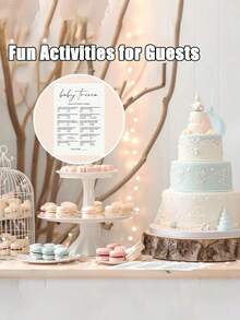 24pcs Baby Trivia Party Game, Infant Fun Knowledge Q&A Game, Suitable For Baby Shower Party, Neutral Style - Multicolor - View 4