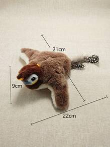 PETSIN 爱猫人士必备！（不可飞行）USB充电式触控拍动发声猫玩具：让你的猫咪疯狂玩耍！（仅翅膀，不可飞行） - 棕色 - 查看 3