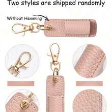 1pc Portable Keychain Pen Holder, Pen Clip PU Badge Pencil Case Pen Bag With Clip, Can Hold Badge, Pen Holder, Keychain Gifts For Women(With Hemming And Without Hemming Two Styles Are Shipped Randomly),Pencil Pouch,School Bag - Multicolor - View 2