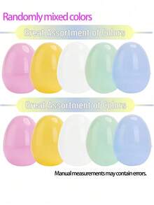 10 quả trứng Phục Sinh màu pastel, trứng Phục Sinh rỗng ruột có thể đổ đầy, trứng nhựa nhiều màu sắc dùng cho trò chơi săn trứng Phục Sinh, quà tặng tiệc tùng, đồ trang trí giỏ quà, giải thưởng trò chơi, trang trí nhà cửa ngày lễ, trang trí mùa xuân (Màu ngẫu nhiên) - Nhiều kiểu dáng - Xem 11