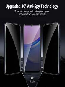 3Pcs Anti-Spy Tempered Glass Screen Protection Compatible With Samsung Galaxy S25 S24 A57 A37/Compatible With IPhone 17 16/Compatible With HUAWEI/Honor/Compatible With Xiaomi 15T/Poco/Redmi Note 15 Full Coverage 9H Hardness Anti-Fingerprint Case Friendly, Easy Apply Thin Design, Sensitive Touch, Dust-Proof Compatible Full Coverage No Light Leak Privacy Electroplated Oleophobic Coating - Black - View 5