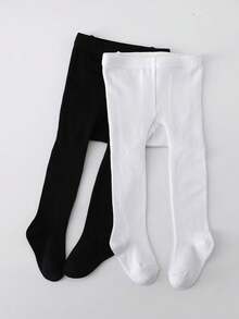 2条儿童连裤袜，春夏打底裤，适合0-4岁女童，可搭配可爱女童服装 - 彩色 - 查看 3