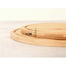 Pizza Pans With Handles, Heat-Resistant Pizza Pans, Round Handle Trays, Pizza Pans With Handles In Various Sizes, Wooden Round Pizza Pans. - Random Color - View 4
