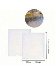 1/2pcs Waterproof Plastic Furniture Dust Cover Set - Protects Car, Bed And Sofa - Dustproof - Furniture Protection Cover, Suitable For Home, Travel, Bags, Storage, Organization, Universal Cover, Washing Machine Dust Cover, Other Home Appliance Dust Cover - Multicolor - View 14
