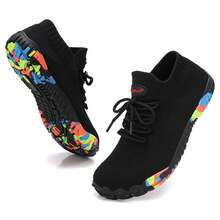 女士速干鞋、户外游泳鞋、涉水鞋、透气防滑溯溪鞋、夏季钓鱼鞋、步行鞋、织物鞋面，透气轻便 - 黑色 - 查看 2