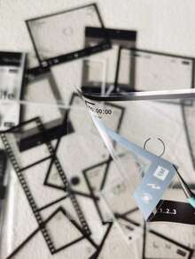 1pack/20pcs Black & White Film Photography Frame Diy Stickers Back To School - Multicolor - View 3