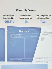 Biodance 保濕凝膠面膜，玻尿酸保濕補水凝膠面膜，修復屏障保濕面膜，舒緩乾燥敏感肌，韓系美容，4片/組，34g/1.2oz - Hydro Cera-nol - 查看 3