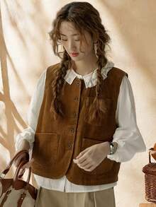 Women Jackets - Brown - View 1