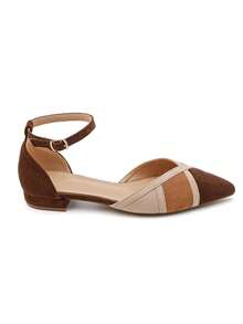 Escarpin-Derby Bicolore à Brides Croisées - Brown 9832 - View 4