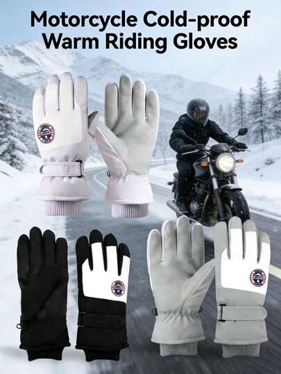 A Pair Of Adjustable Wrist-Strap Hook And Loop Gloves Suitable For Various Hand Shapes, Featuring Knitted Ribbed Cuffs That Tightly Seal Out Wind And Snow. Built-In Anti-Loss Clasp Design Allows You To Hang Both Gloves Together When Storing Them To Prevent Loss. The Gloves Are Comfortable To Hold For Extended Periods Without Causing Fatigue.