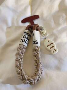 1pc Cute Beige Bear Head & Star Pendant, Suitable For Phone Lanyard, Car Key Chain, Universal Phone Case - Multicolor - View 15