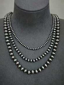 High Quality Women's Vintage European & American Bohemian Style Western Pearl Layered Necklace Set, Each Length Can Be Purchased Separately, Best Layered Effect, Suitable For Daily Wear Or Gatherings - Antique Silver - View 16