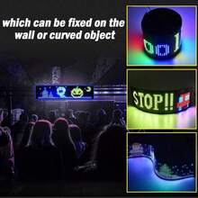 1 Tela de Exibição LED Flexível Luz de Olho do Diabo, Tela de Exibição LED Flexível Automotiva, Adequada para Carros, Caminhões, Festivais, Decoração Doméstica. Ótimo Item de Presente - Multicolorido - Visão 8