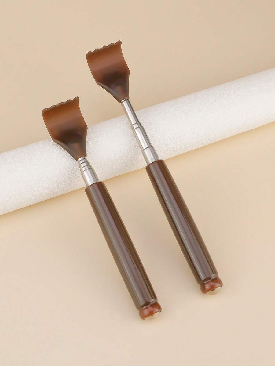 1pc Retractable Double-Bar Back Scratcher, Manual Massager, Durable And Sturdy, Practical Novelty Gift For Friends And Family - Multicolor - View 1