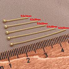 50pcs 18K Gold Plated Ball Head Pins End Headpins Brass Wire Needle Straight Sewing Pins For Earring Pendant Bracelet Necklace Jewelry Making Findings DIY Craft Handmade - Multicolor - View 7