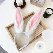 朱迪·霍普斯服装套装，配有可活动的耳朵和尾巴 - 官方兔女郎角色服装头箍，毛绒兔耳发箍，适合万圣节、动漫展和主题派对 - 彩色 - 查看 5