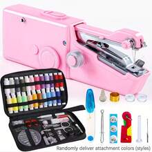 1 Conjunto Máquina de Costura Manual Portátil e Compacta com Kit de Costura - Máquina de Costura Manual DIY, Adequada para Tecidos, Roupas, Casa e Viagens, Máquina de Costura Mini para Iniciantes, Presente DIY Ideal para Natal, Ano Novo ou Aniversário (Observação: As cores dos acessórios são aleatórias, adequadas apenas para tecidos/acessórios finos, sem USB e bateria incluídos). - multicolorido - Visão 13