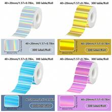 Giấy dán nhiệt tự dính 40x20mm, 300 tờ/cuộn, tương thích với máy in nhãn nhiệt Phomemo M220/M110/M108. - Nhiều màu - Xem 8