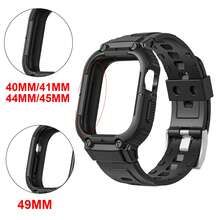 Compatible avec le bracelet Ultra 3 49 mm, 45 mm, 41 mm. S'adapte aux bracelets, bande de montre intelligente en TPU d'une seule pièce, couverture complète créative avancée, respirante, pour hommes et femmes - Noir - Voir 3
